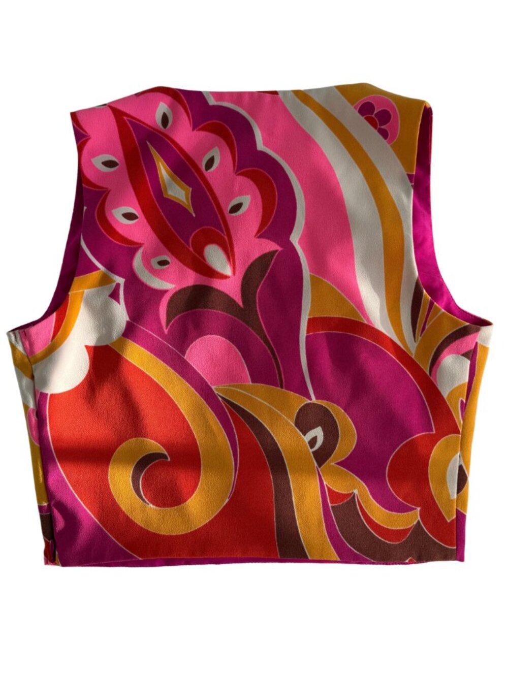 Express Mod Printed Square Neck Cropped Tank - Picture 4 of 6